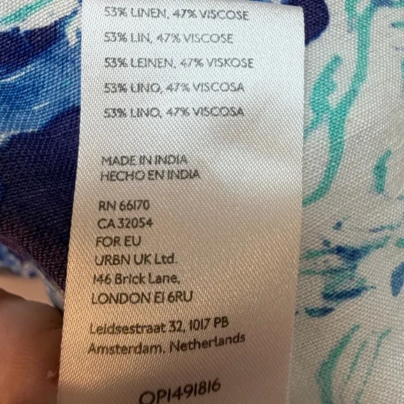 Maeve Blue and White Swirl Top - Picture 3 of 5